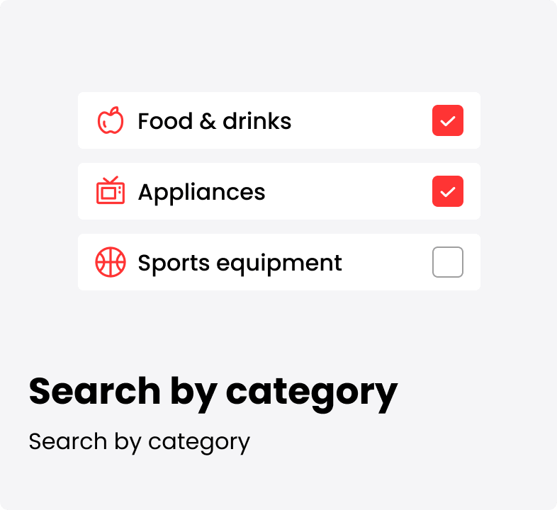 Search products by category